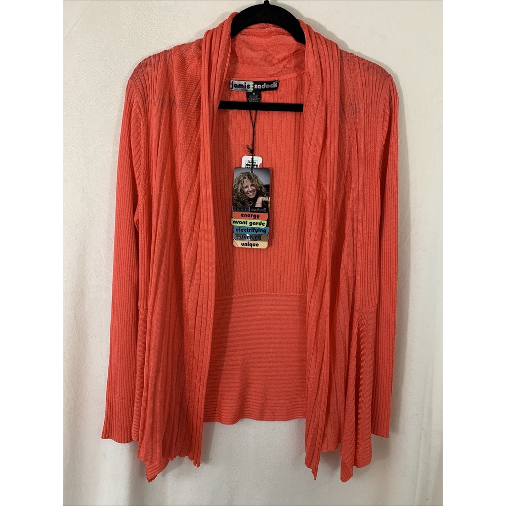 Jamie Sadock Size Medium Ribbed Open Front Cardigan Topper Golf  NWT